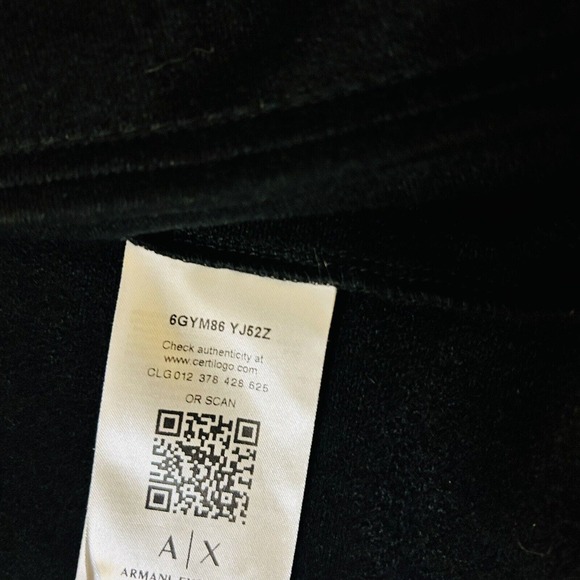 Armani Exchange A/X Zippered Jacket Sleeve and Back Spell Out S Small Polyester - Picture 7 of 13